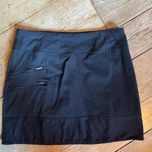 Athleta Black Mini Skirt with Zipper Accents